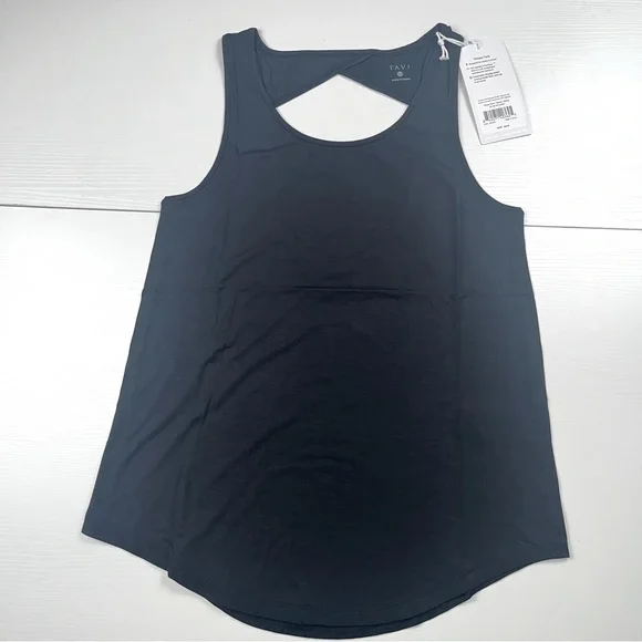 Tavi Active Sold @Neiman Marcus Ebony Tempo Tank XS Classic Silhouette &Cut Outs - Picture 4 of 8